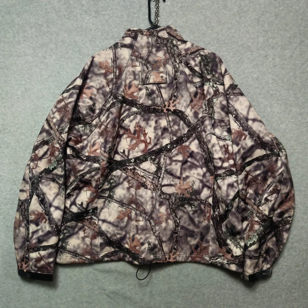 MOUNTAIN DEW Camo Softshell Jacket Mens 2XL Realtree Full Zip Fleece Lined